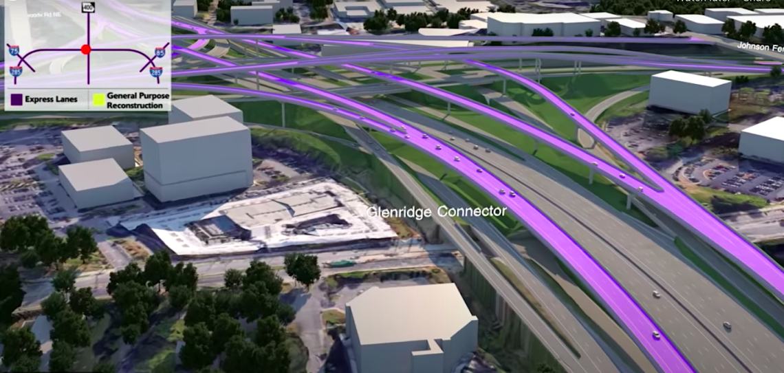 Arching over Atlanta, 33-mile express lanes initiative nears